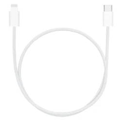 Linocell Kabler Og Adaptere|Usb|Flettet USB-C- til Lightning-kabel Hvit 0,5 m