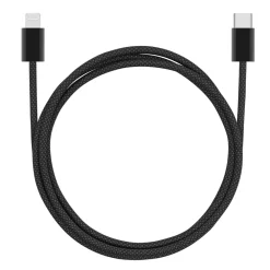 Linocell Kabler Og Adaptere|Lightning|Flettet USB-C- til Lightning-kabel Svart 1 m