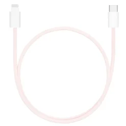 Linocell Kabler Og Adaptere|Lightning|Flettet USB-C- til Lightning-kabel Rosa 0,5 m