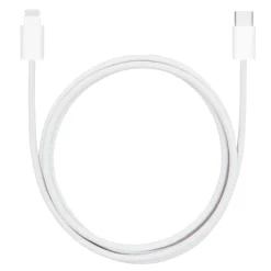 Linocell Kabler Og Adaptere|Lightning|Flettet USB-C- til Lightning-kabel Hvit 1 m
