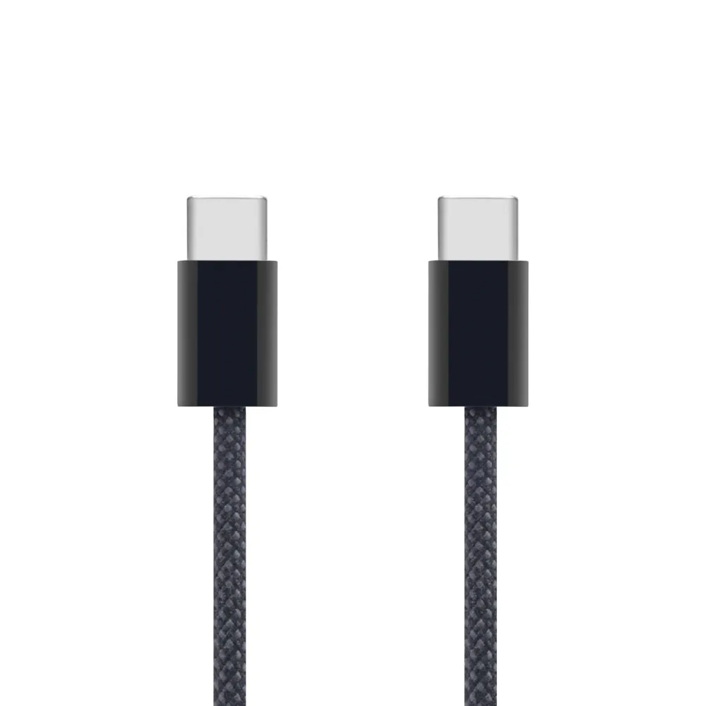 Linocell Kabler Og Adaptere|Iphone-Tilbehør|Flettet USB-C- til USB-C-kabel 240W Svart 2 m