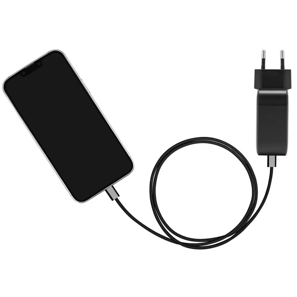 Linocell Kabler Og Adaptere|Iphone-Tilbehør|Flettet USB-C- til USB-C-kabel 240W Svart 2 m