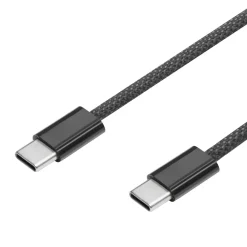 Linocell Kabler Og Adaptere|Iphone-Tilbehør|Flettet USB-C- til USB-C-kabel 240W Svart 2 m