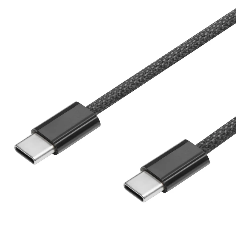 Linocell Kabler Og Adaptere|Iphone-Tilbehør|Flettet USB-C- til USB-C-kabel 240W Svart 2 m