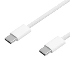 Linocell Kabler Og Adaptere|Lightning|Flettet USB-C- til USB-C-kabel 240W Hvit 1m