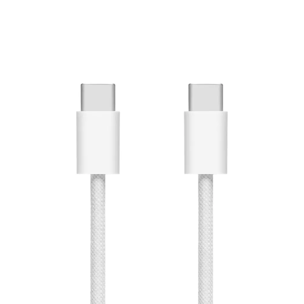 Linocell Kabler Og Adaptere|Lightning|Flettet USB-C- til USB-C-kabel 240W Hvit 1m