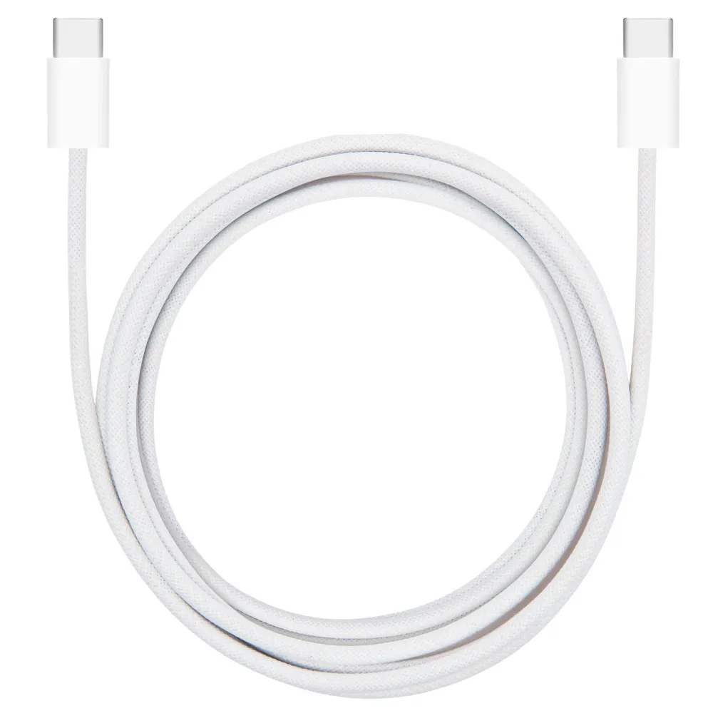 Linocell Kabler Og Adaptere|Lightning|Flettet USB-C- til USB-C-kabel 240W Hvit 1m