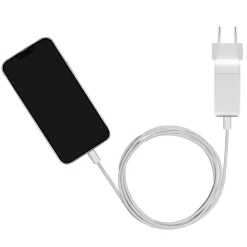 Linocell Kabler Og Adaptere|Lightning|Flettet USB-C- til USB-C-kabel 240W Hvit 1m