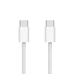 Linocell Kabler Og Adaptere|Lightning|Flettet USB-C- til USB-C-kabel 60W Hvit 1 m