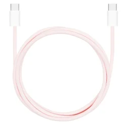 Linocell Kabler Og Adaptere|Usb-C Kabler|Flettet USB-C- til USB-C-kabel 60W Rosa 1 m