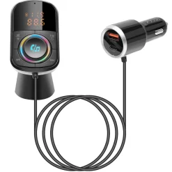 Linocell Biltilbehør|Musikkspiller Og Radio|FM-sender med Bluetooth og hurtiglading