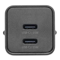 Linocell Mobiltelefonladere|GaN hurtiglader 35 W PD med 2 USB-C-porter