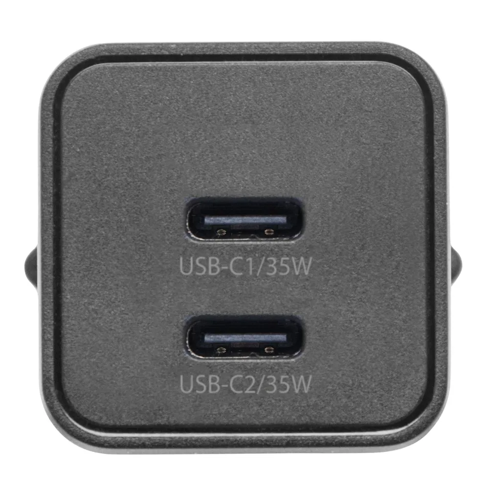 Linocell Mobiltelefonladere|GaN hurtiglader 35 W PD med 2 USB-C-porter