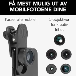Linocell Kabler Og Adaptere|Lightning|5-i-1 Objektiv-kit for mobilkamera