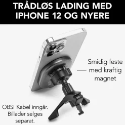 Linocell Iphone-Tilbehør|Mobiltelefonholder|Magnetisk Qi2 ladeplate til bilen 15 W