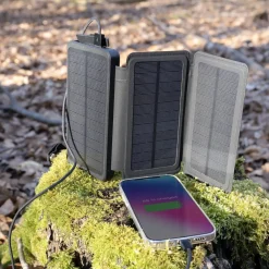 Linocell Powerbank|Mobiltelefonladere|Powerbank med solcellelading 20 W 8000 mAh