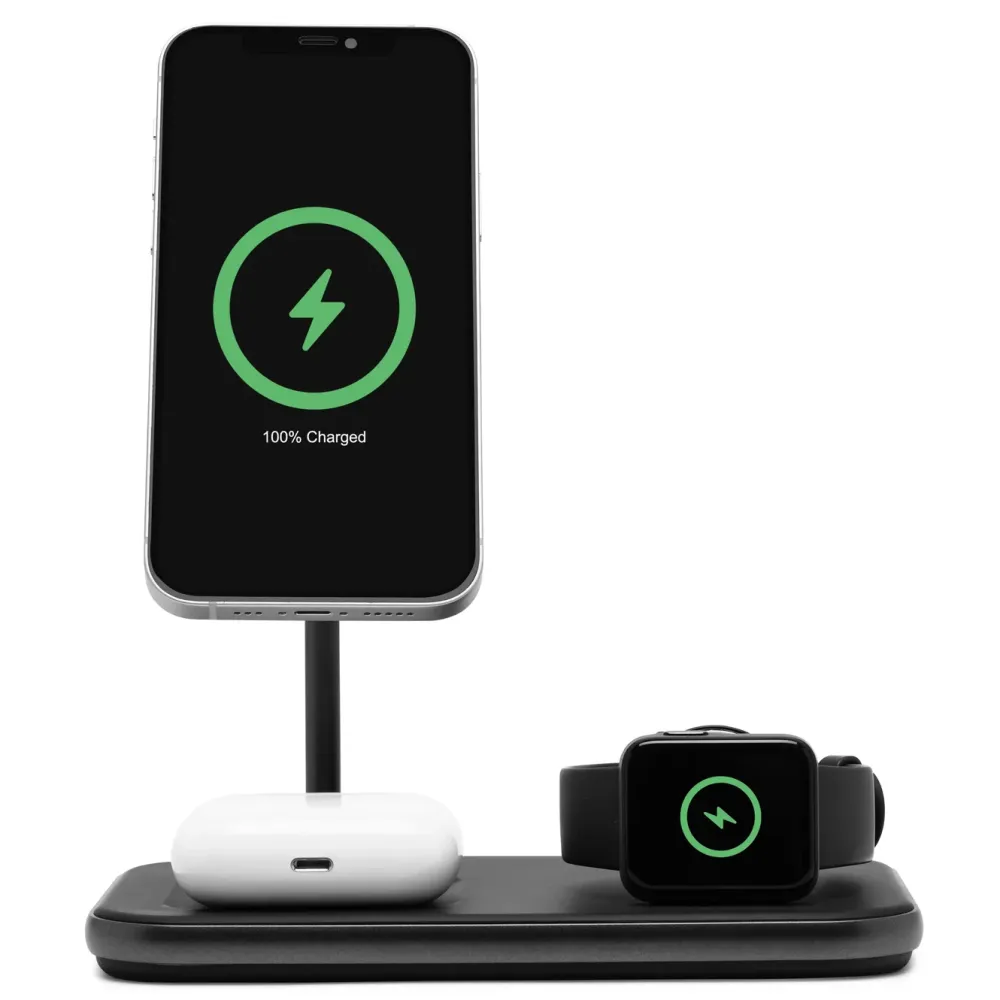 Linocell Premium Iphone-Tilbehør|Hjemmekontor|3-i-1-ladestasjon med MagSafe-kompabilitet