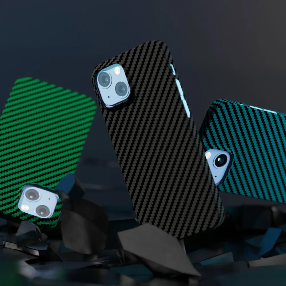 Linocell Premium Kevlar Iphone-Tilbehør|Robust deksel for iPhone 13 Mini