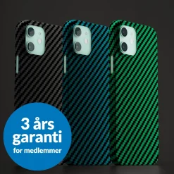 Linocell Premium Kevlar Iphone-Tilbehør|Robust deksel for iPhone 12 og 12 Pro Grønn