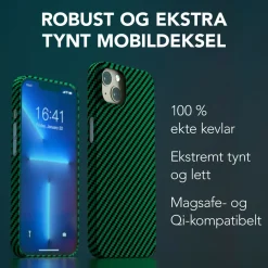 Linocell Premium Kevlar Iphone-Tilbehør|Robust deksel for iPhone 13