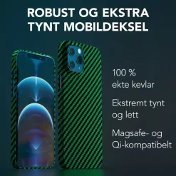 Linocell Premium Kevlar Iphone-Tilbehør|Robust deksel for iPhone 12 Pro Max