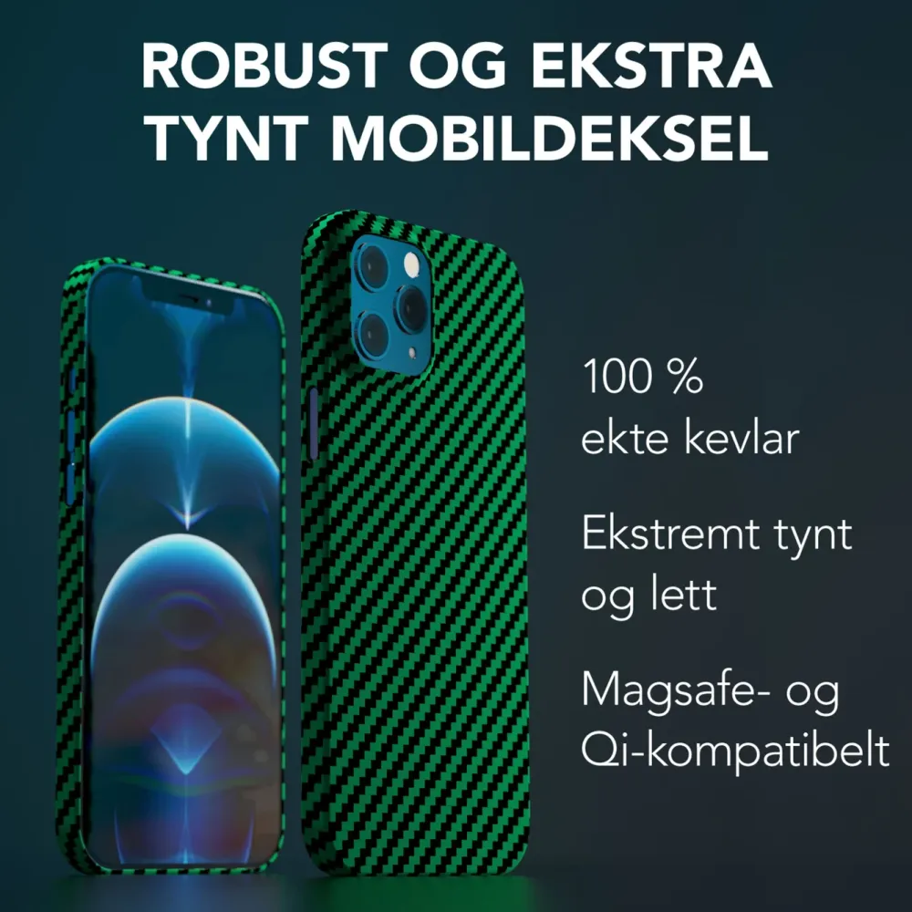 Linocell Premium Kevlar Iphone-Tilbehør|Robust deksel for iPhone 12 Pro Max