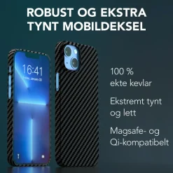 Linocell Premium Kevlar Iphone-Tilbehør|Robust deksel for iPhone 13 Mini