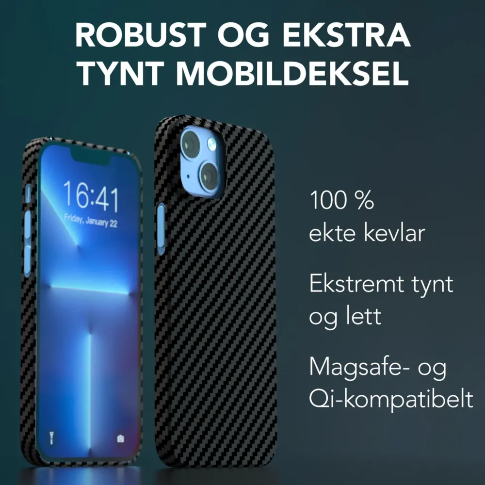 Linocell Premium Kevlar Iphone-Tilbehør|Robust deksel for iPhone 13 Mini