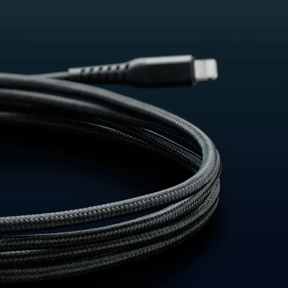 Linocell Premium Kevlar Kabler Og Adaptere|Lightning|USB-A til Lightning-kabel 1 m