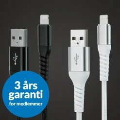 Linocell Premium Kevlar Kabler Og Adaptere|Lightning|USB-A til Lightning-kabel 1 m