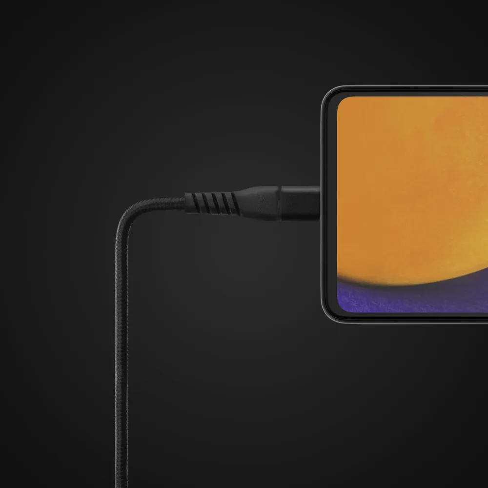 Linocell Premium Kevlar Kabler Og Adaptere|Lightning|USB-C 3.2-kabel - Svart 1 m