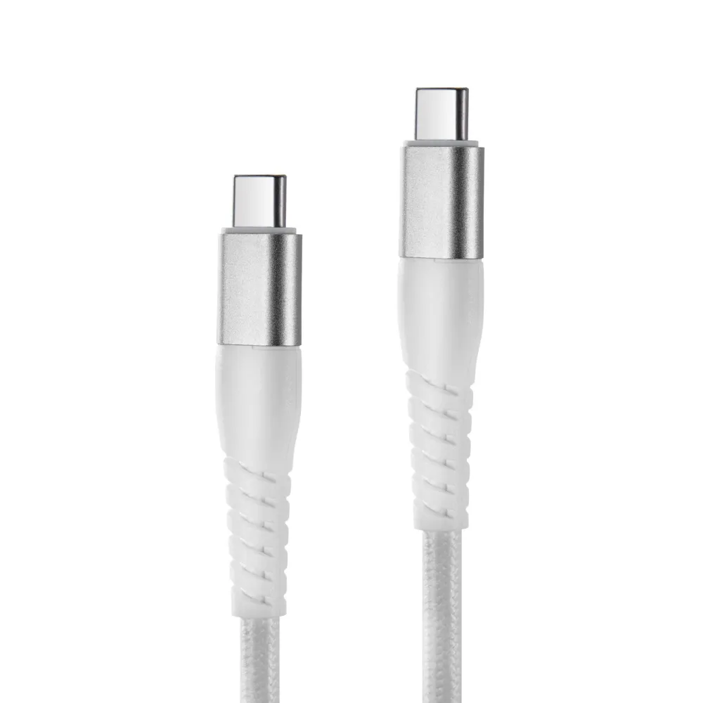 Linocell Premium Kabler Og Adaptere|Usb-C Kabler|Kevlar USB-C 3.2-kabel - Hvit 2 m