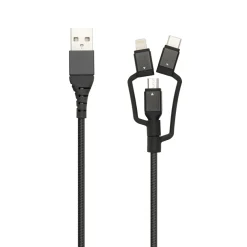 Linocell Premium Kabler Og Adaptere|Usb-A & B-Kabler|USB-A til Micro-USB, Lightning og USB-C adapter