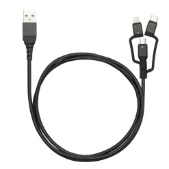 Linocell Premium Kabler Og Adaptere|Usb-A & B-Kabler|USB-A til Micro-USB, Lightning og USB-C adapter