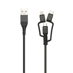 Linocell Premium Kabler Og Adaptere|Usb-A & B-Kabler|USB-A til Micro-USB, Lightning og USB-C adapter
