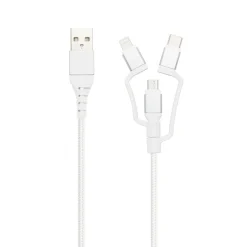 Linocell Premium Kabler Og Adaptere|Usb-A & B-Kabler|USB-A til Micro-USB, Lightning og USB-C adapter