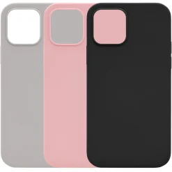 Linocell Iphone-Tilbehør|Rubber Case iPhone 12 og 12 Pro Svart