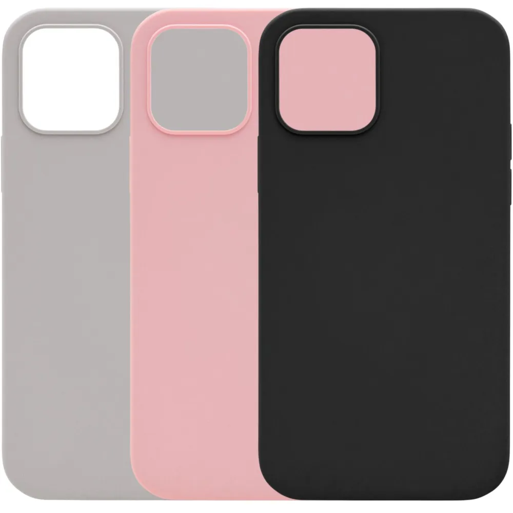 Linocell Iphone-Tilbehør|Rubber Case iPhone 12 og 12 Pro Svart
