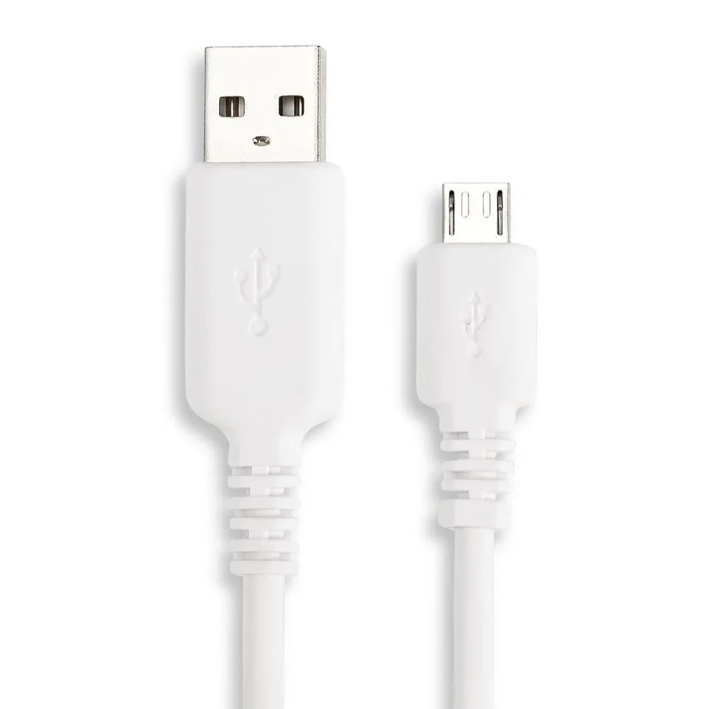 Linocell Kabler Og Adaptere|Usb-A & B-Kabler|USB-A til Micro-USB-kabel Hvit 1 m