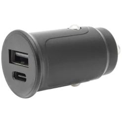 Linocell Mobiltelefonladere|USB-billader med USB-C- og A-port