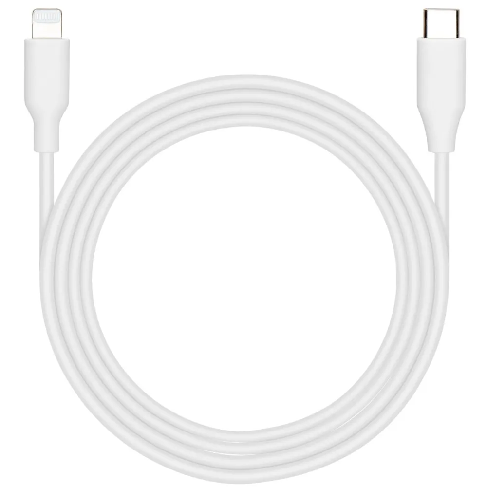 Linocell Kabler Og Adaptere|Iphone-Tilbehør|USB-C til Lightning-kabel Hvit 2 m