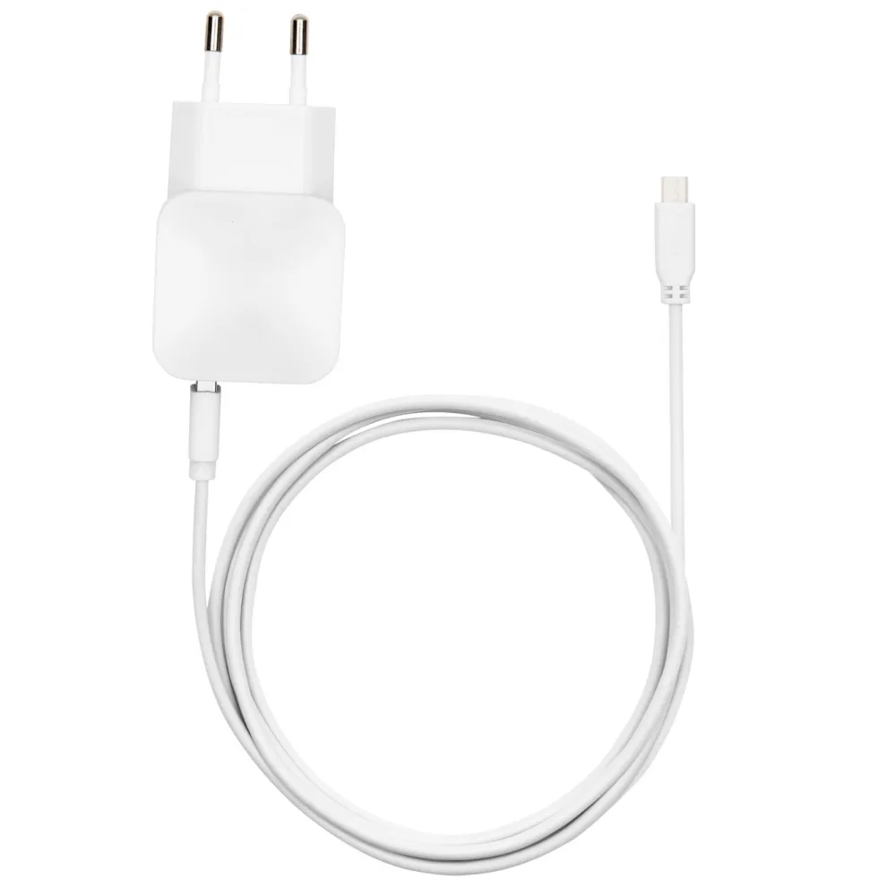 Linocell Mobiltelefonladere|USB-lader med Micro-USB-kabel 2,4 A Hvit