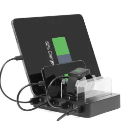 Linocell Iphone-Tilbehør|Hjemmekontor|USB-ladestasjon med stativfunksjon 6 porter