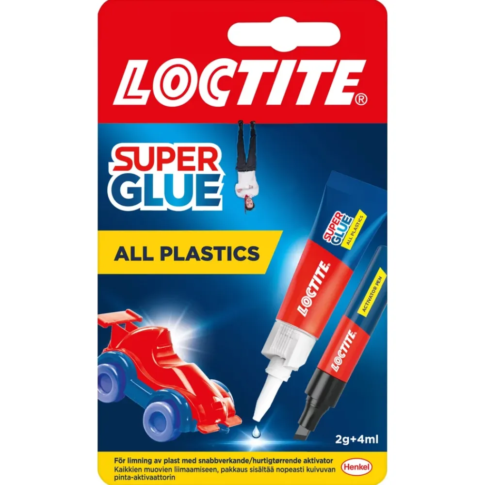 Loctite Kjemi, Spray, Lim|Super Glue All Plastics Lim
