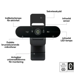 Logitech Hjemmekontor|Webkameraer|Brio 4K Webkamera