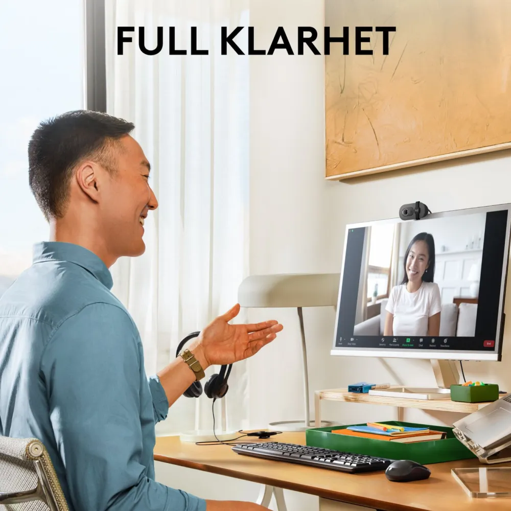 Logitech Hjemmekontor|Webkameraer|Brio 100 webkamera USB-A