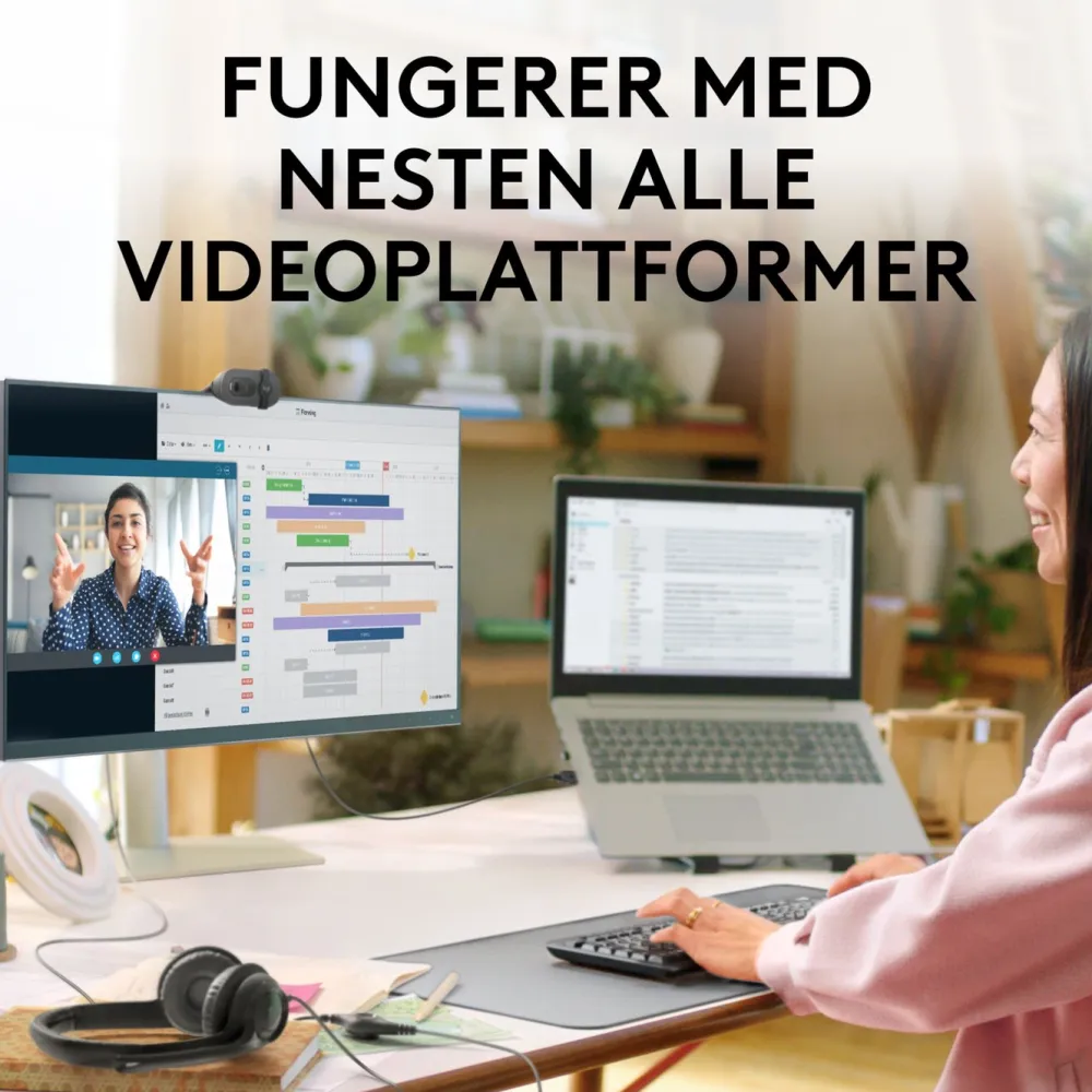 Logitech Hjemmekontor|Webkameraer|Brio 100 webkamera USB-A
