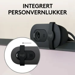 Logitech Hjemmekontor|Webkameraer|Brio 100 webkamera USB-A
