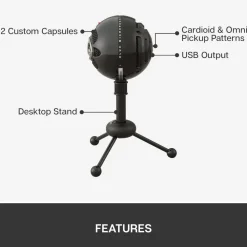 Logitech C Skjermbeskytter Og Deksel|Gamingskjermer|Blue Snowball USB-stereomikrofon Svart