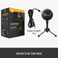 Logitech C Skjermbeskytter Og Deksel|Gamingskjermer|Blue Snowball USB-stereomikrofon Svart
